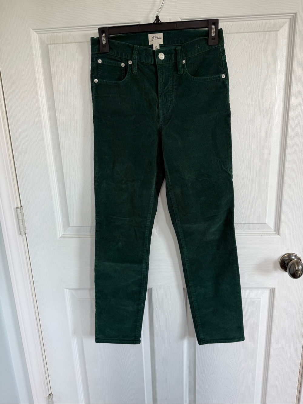 J.Crew Green Corduroy Pants 25 Straight Leg 90s Preppy Fall Grandmacore Teacher